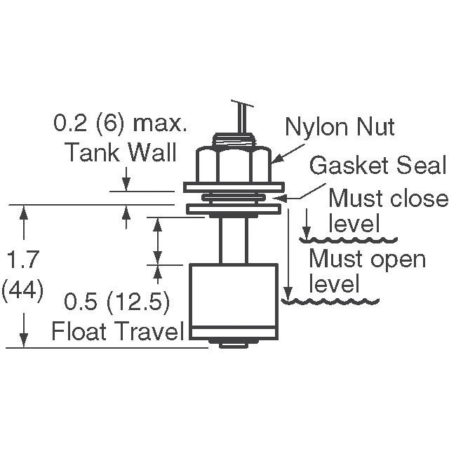 RSF53Y100R1/8 Sensata-Cynergy3  Float Level Sensors